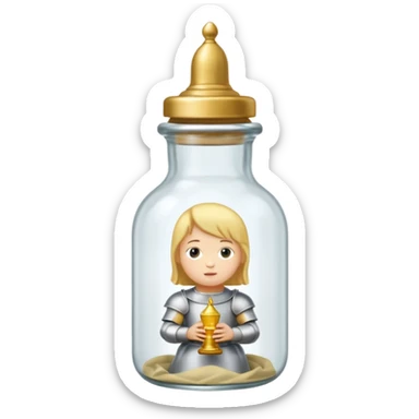 Justeun biberon avec Jeanne d’arc dedans  sticker