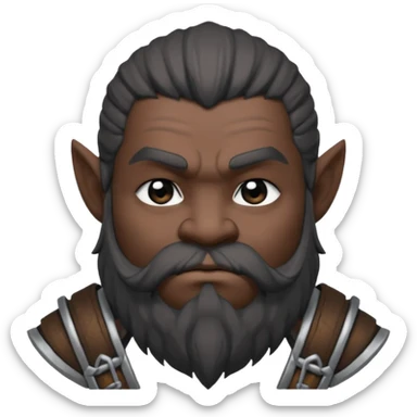 Enano dnd estilo blanco y negro dibujo (ESTILO DARK ANIME Y QUE SE NOTE QUE ES UN ENANO) sticker