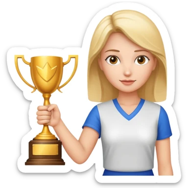 generate an emoji for this phrase, Start strong to earn trust and be noticed. End strong to be remembered. make it a female sticker