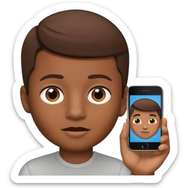 Make me a boy memoji with braun skin color Make me a boy memoji with braun skin color sticker