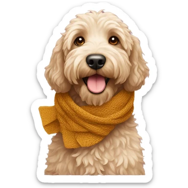 labradoodle-in-the-scarf sticker