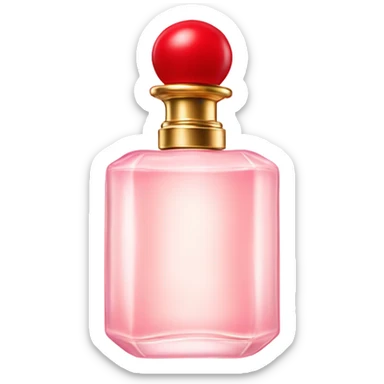Light pink perfume with small red lid no gold sticker