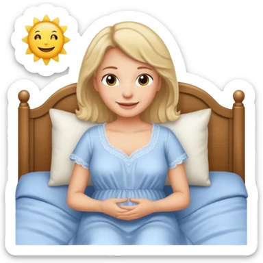 Mum in the bed sticker