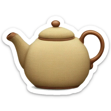 teapot with tea cozy sticker