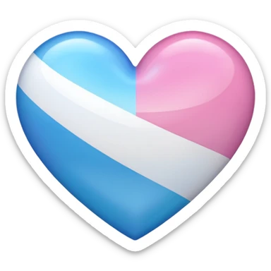 trans pride heart sticker