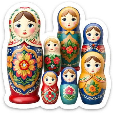  French-made nesting dolls sticker
