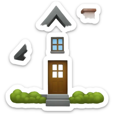 A simple house icon with a big “?” floating above it.
 sticker