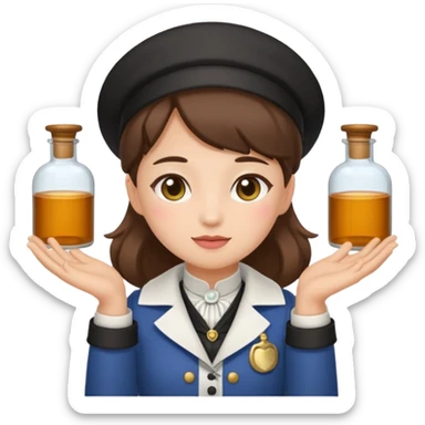 Maomao from Apothecary Diaries emoji wearing apothecary outfit sticker