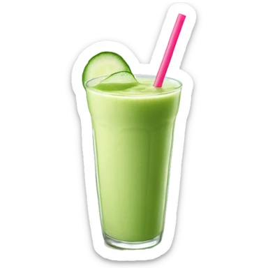 aloe vera smoothie at a beach cafe sticker