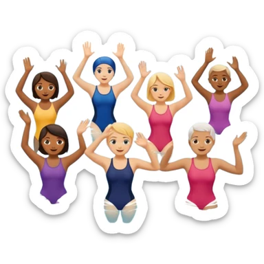 Water aerobics sticker