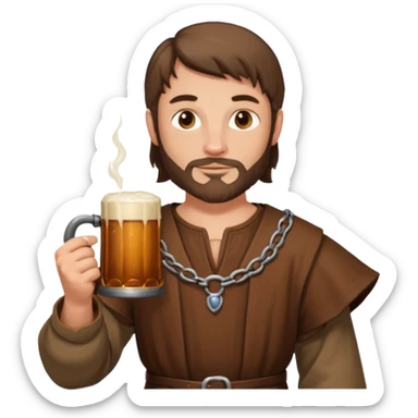 Medieval Man in a tavern sticker
