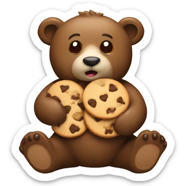 Bear with cookies sticker