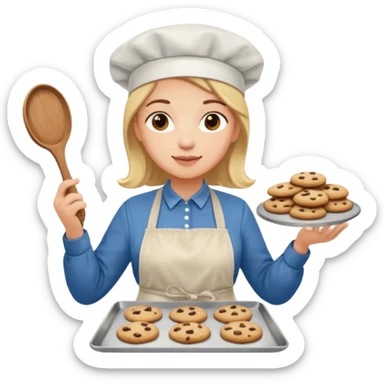 pastelero haciendo cokies sticker