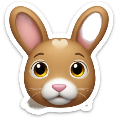 light brown stuffed animal bunny sticker