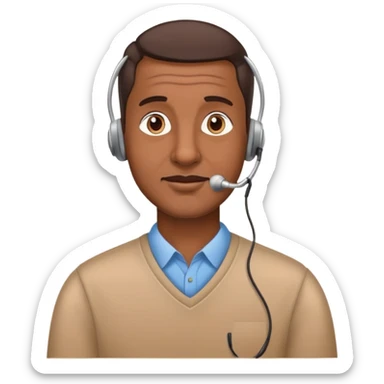 a man hearing impairment sticker