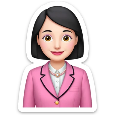 pingu mother wearing the pink chanel suit the Jackie kenddy wore sticker