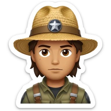 Winter Soldier wearing a Strawhat sticker