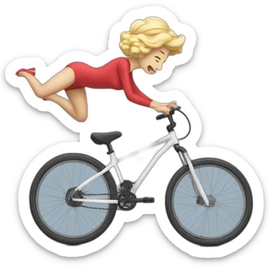 queen of england doing a backflip whith bike sticker