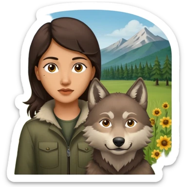 Mach mir chechen mit wolf sticker