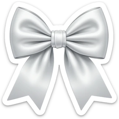 white bow emoji sticker