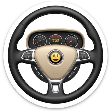 car with just a steering wheel  sticker