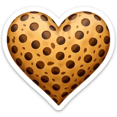 Cheetah print heart sticker