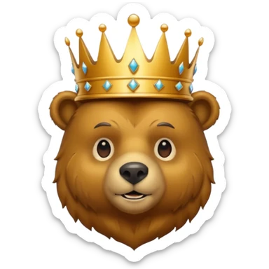emoji of the Berlin Bear with a crown inspired by the Berlin coat of arms, no text sticker