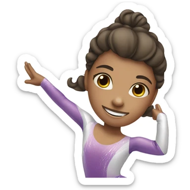 A Girl doing figure skating  sticker