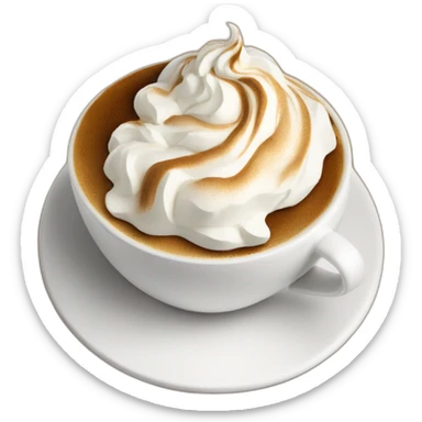 Coffee with whipped cream on top sticker