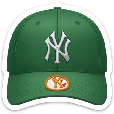 new york Yankee green cap sticker