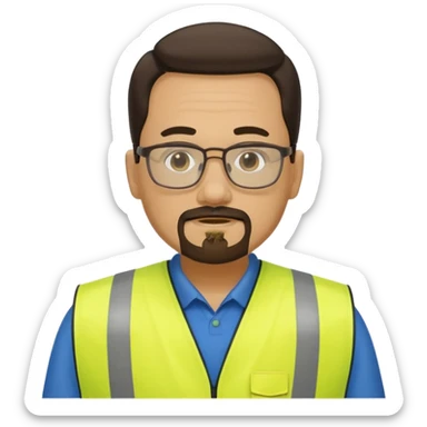 Walmart worker odp has a gotea wheres glasses yellow safety vest and hes 40 thin guy with dark hair sticker