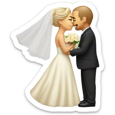 Married couple kissing  sticker