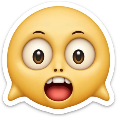 Horrified cursed emoji sticker