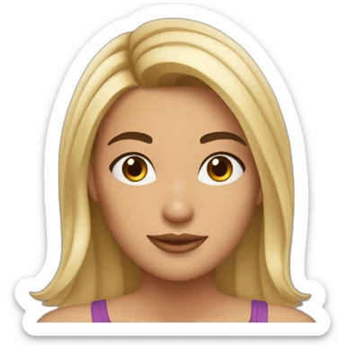 chica blanca de cabello rizo latina sticker