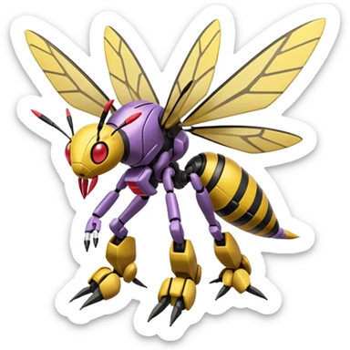 Vikavolt-Beedrill-Genesect-Pokémon, full body sticker
