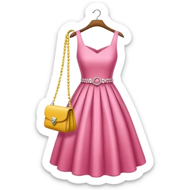eine birne in einem pinken kleid soll aussehen wie eine reiche frau aber als birne  sticker