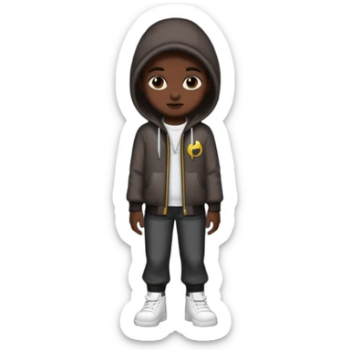 cool street outfit with dark night sticker