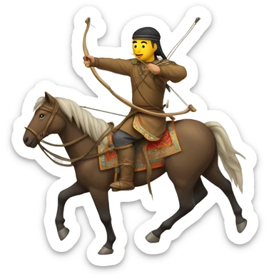 Mongol archer on horseback sticker