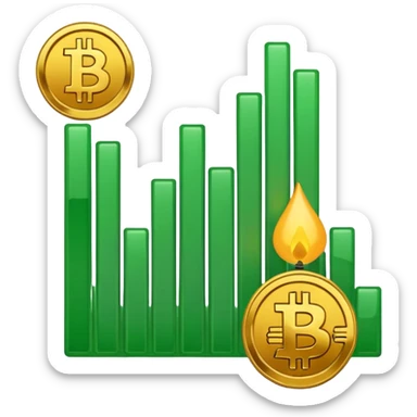 Mach mir einen emoji mit einer trading chart kerze von bitcoin z.b sticker
