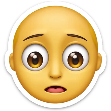 cartoon sticker of a colorful and cheerful upset and frustrated emoji, no text, suitable for WhatsApp and Instagram sticker