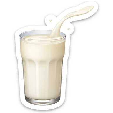 A squirt of milk flying in the air  sticker