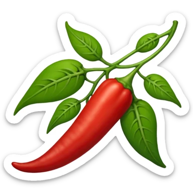 a chili pepper plant sticker