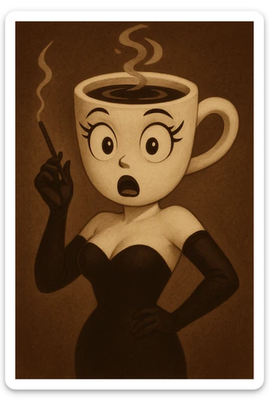 Edit the character in the reference image to have a surprised expression while keeping the original style, outfit, and colors exactly as in the reference image. sticker