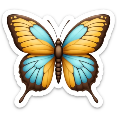 Crea un emoji para usar en WhatsApp con estos dos emoji 🥷🏻🦋 sin cambiar su color. sticker
