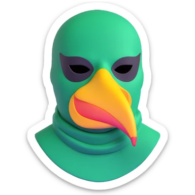 Louisiana themed ski mask with pelican and bayou design sticker