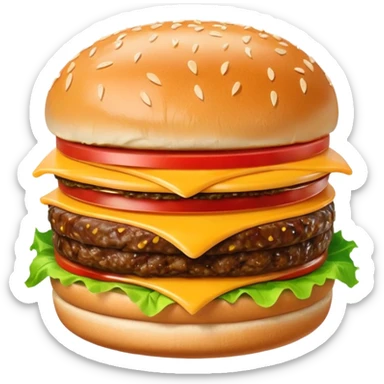 Let the burger be in McDonald's packaging. sticker