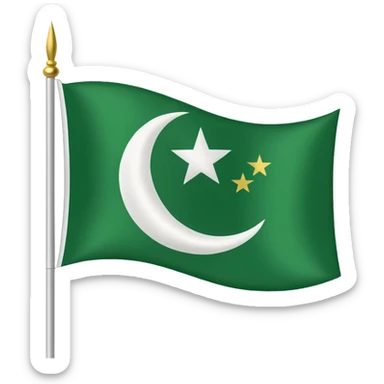 Small pti flag with moon and star make one for chat sticker