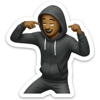 personne qui fait un dab sticker