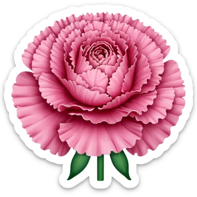 Pink carnation emolis sticker
