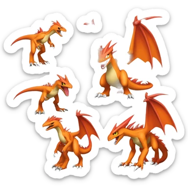  Cool Edgy Digimon-Fakemon-Guilmon-Genesect-Charizard-Velociraptor-Dragon full body sticker